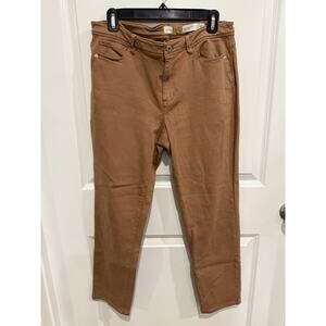 Women's J Jill Denim Authentic Fit Slim Ankle Jeans Size 8R Light Brown Camel